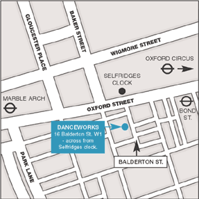Danceworks Map